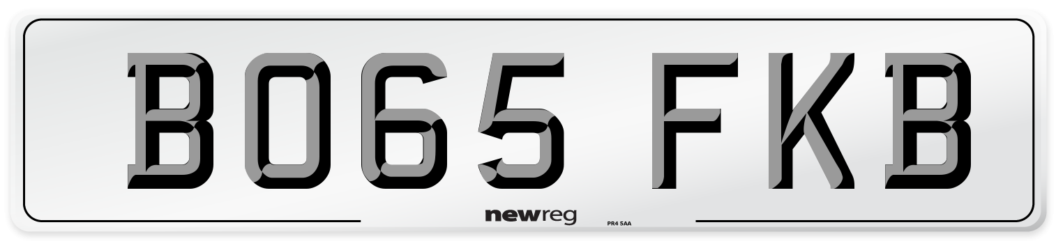 BO65 FKB Number Plate from New Reg